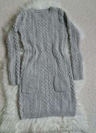 Теплое платье-свитер с карманами primark2 фото