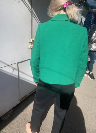Зелений жакет куртка8 фото