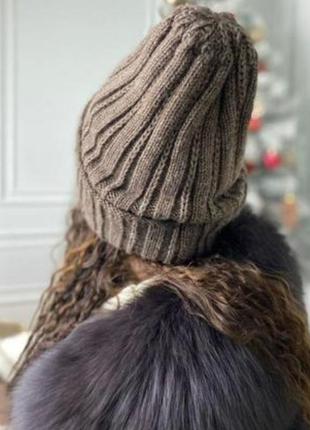 ✨утеплённая женская шапка👌⛄️❄️зима❄️