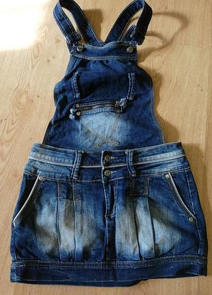 Джинсовий сарафан muqnaim