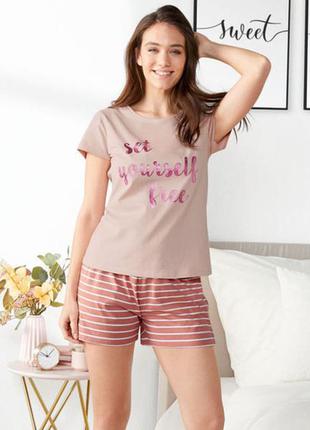 Женская пижама, дом. комплект esmara lingerie р. xs 32 - 34 европ.1 фото