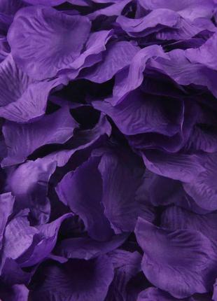 Штучні пелюстки троянд фіолетові 200шт.