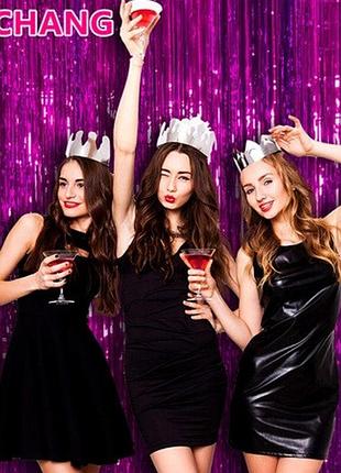 Дождик для фотозоны 3 м на 1 м малиновый