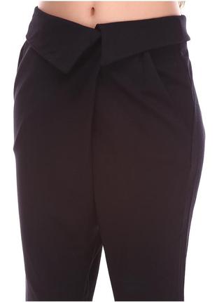 Черные  брюки женские  оригинального фасона2 фото