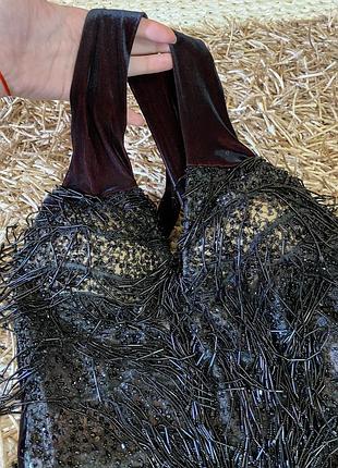 Комбінезон ручна робота з бісером бордо з чорним з ремішком розмір с,м