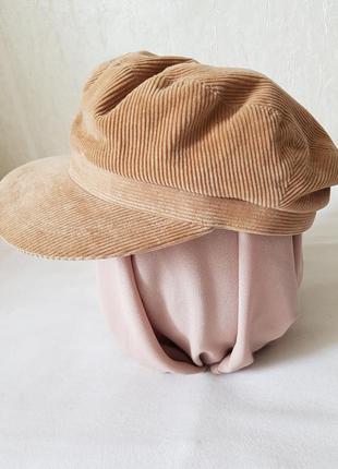 Кепи вельветовая с  козырьком 6см.