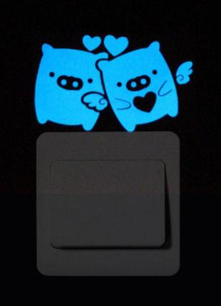 Светящиеся наклейки на выключатель 10*15см2 фото