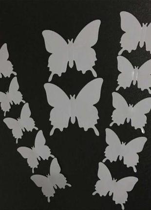 Сірі метелики декоративні - 12шт.4 фото