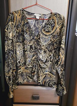 Блуза h&m из вискозы 42/14 4