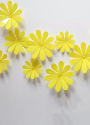 Набір жовтих квіток - 12шт.1 фото