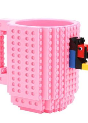 Детская светло-розовая чашка "lego" - 350мл (не оригинал)