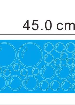 Наклейки для ванной комнаты голубые "пузырьки" - размер стикера 43*19см2 фото