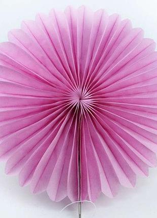 Гирлянда веер розовый - диаметр 25см