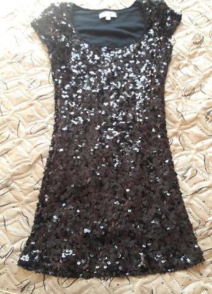 Маленькое чёрное платье. платье с паетками.3 фото