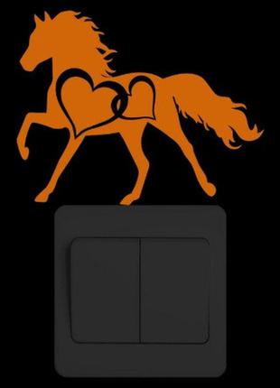 Люминесцентная наклейка "лошадь" - 10*15см (наклейка набирает свет и светится в темноте)1 фото