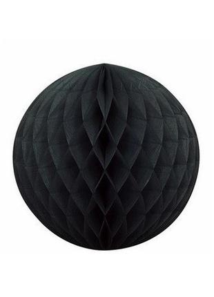 Куля соти паперова 15 см чорний