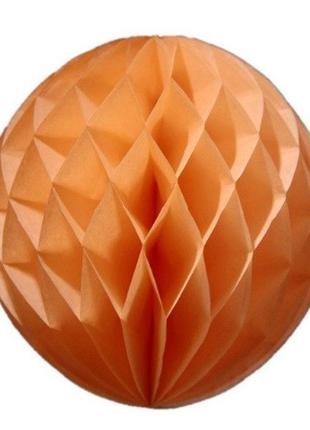 Паперова куля соти 10 см помаранчевий