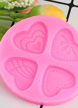 Молд кондитерський "серця" - діаметр 5,5 см, силіконовий