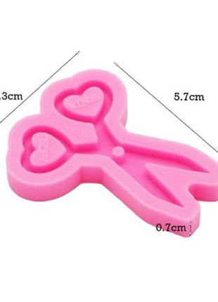 Силиконовый молд для мастики "ножницы" - размер молда 5,7*4,3см2 фото