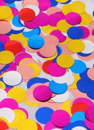 Конфетти в шарики круглые из фольги 10 г 25 мм разноцветный