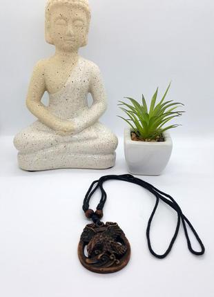 🌊🦅 мужской кулон на шнурке "орел" керамика под кость птица сокол2 фото