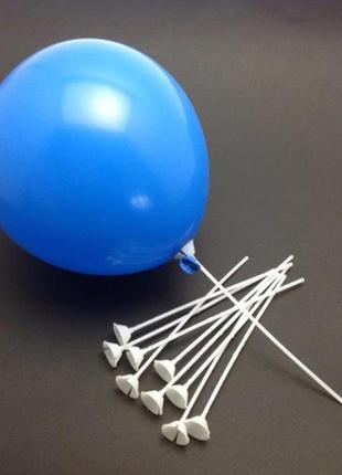 Палочки для воздушных шаров - 10 штук в наборе, белые, длина 31см3 фото