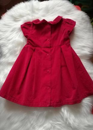 Красное платье на малышку 12-18 мес mothercare4 фото