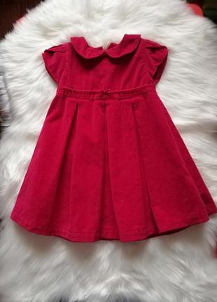 Красное платье на малышку 12-18 мес mothercare