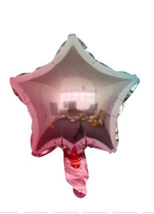 Фольгированный шарик звезда разноцветный - диаметр 20см, (без гелия)