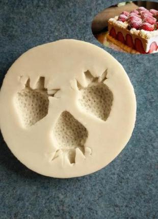 Молд силіконовий "полуниця" - діаметр молдовського 5см