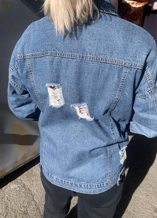 Джинсовка синяя джинсовка женская джинсовка джинсовая куртка синяя голубая куртка джинсовая8 фото