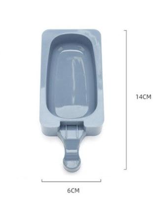 Силіконова форма для ескімо 14 на 6 см сірий