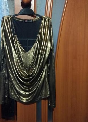 Коктельное блуза с золотым напылением к любому празднику2 фото