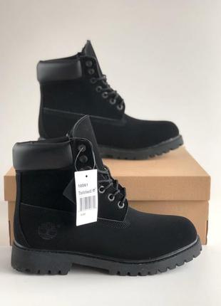 Timberland black ботинки с мехом!!!1 фото