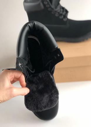 Timberland black ботинки с мехом!!!6 фото