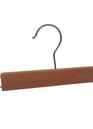 Плічка дерев'яні тремпель 28см з металевими прищіпками для штанів і спідниць