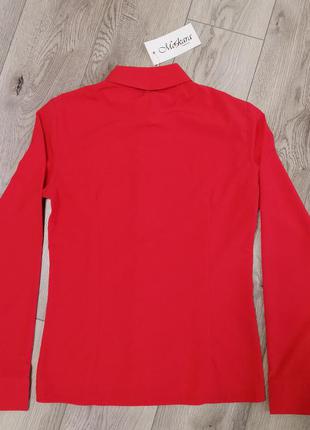 Блузка жіноча червона на довгий рукав moskara fasion ( код: ta418 )5 фото