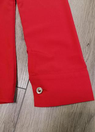 Блузка жіноча червона на довгий рукав moskara fasion ( код: ta418 )3 фото