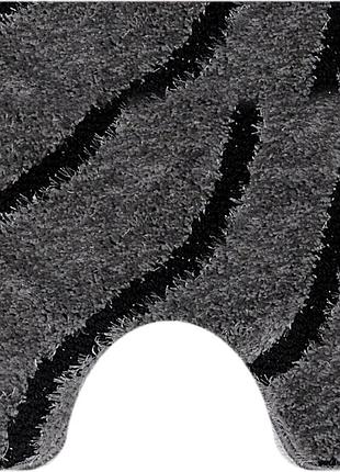 Сірий набір килимків туреччина 3д довгий ворс у ванну кімнату і туалет