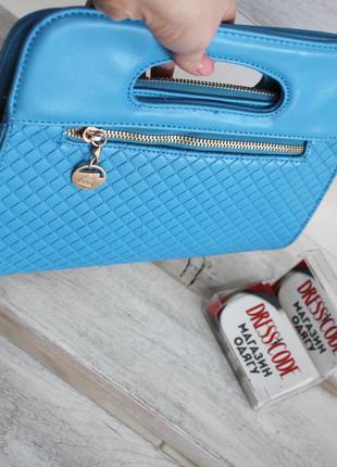 Стильная сумка голубого цвета3 фото
