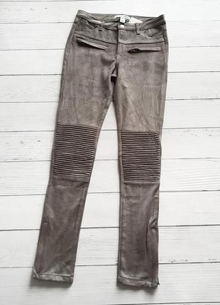 Серые женские велюровые штаны