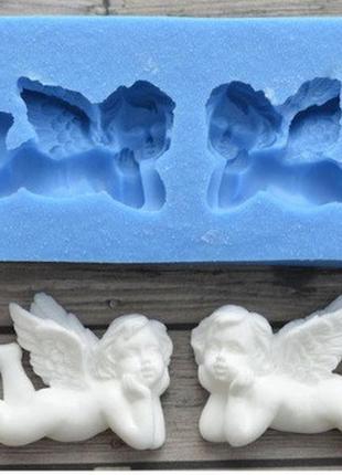 Молд силіконовий ангели 39 на 91 мм сірий