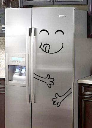Наклейка на холодильник "смайлик".1 фото