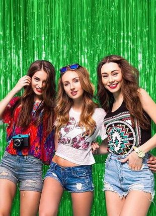 Дощик для фотозони прикраса 245 см на 92 см зелений