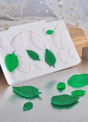 Кондитерський молд "листя" - розмір молдовського 9,5*6см, силікон