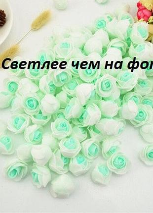 Головки цветов для рукоделия 50 штук 3 см разноцветный