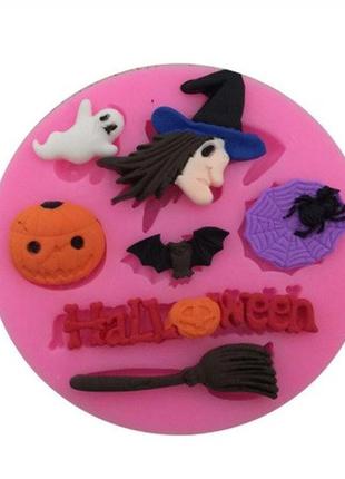 Молд силіконовий halloween 73 мм рожевий