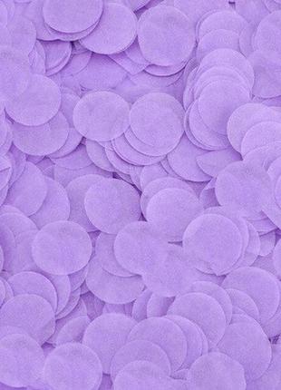 Конфетті кружечки із паперу 10 г 25 мм бузковий