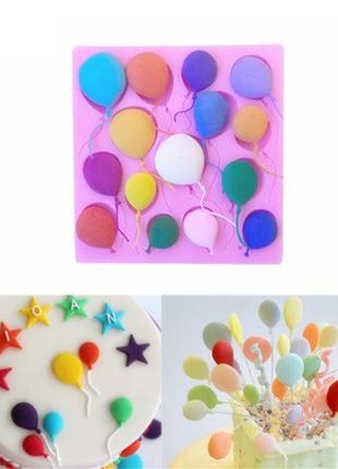 Силіконовий молд кульки з дефектом 10 на 10 см рожевий