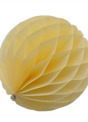 Куля паперовий "соти" - діаметр 10см, жовтий (яскравіше ніж на фото)